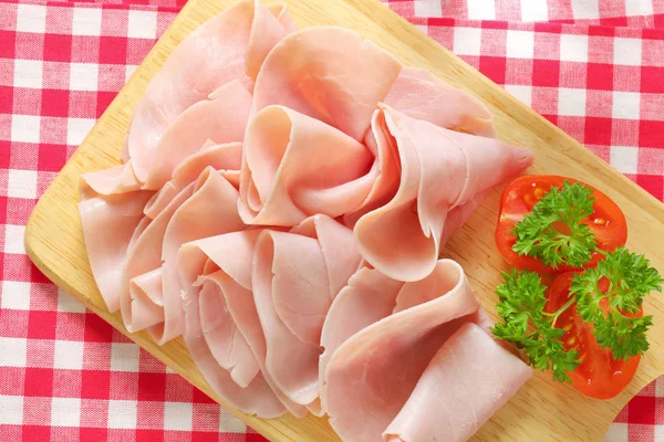 Thinly sliced ham — Stock Photo, Image