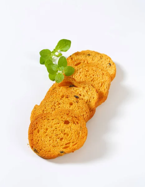 Mini Mediterranean Crispy Toast — Stock Photo, Image