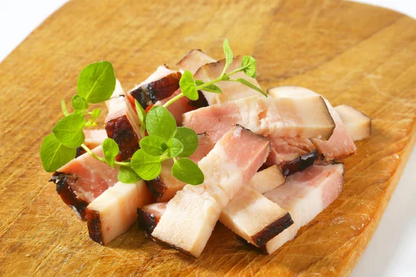 Fette di pancetta affumicata — Foto Stock