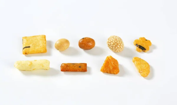 Galletas de cacahuete y arroz japonesas — Foto de Stock