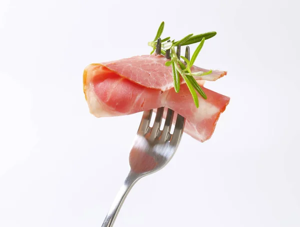 フォークの豚肉を燻製 — ストック写真