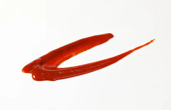 Red drizzle sauce — Stock Photo, Image