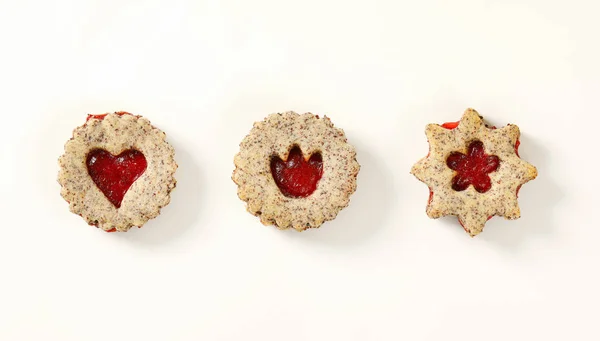 Shortbread Cookies mit Marmeladenfüllung — Stockfoto