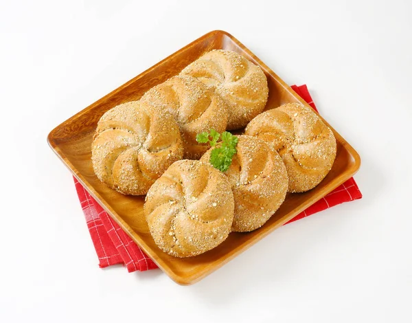 Whole wheat bulkie rolls — Stock Photo, Image