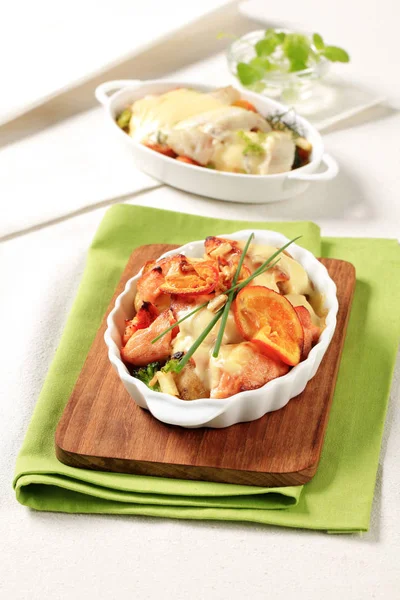 Fish and potato casserole — Stock Photo, Image