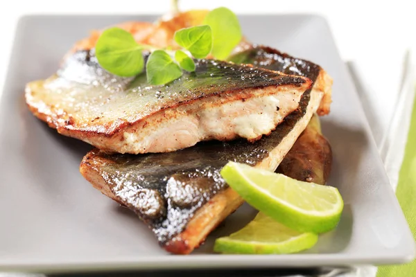 Pan gebakken visfilets — Stockfoto