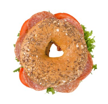 simit sandviç salam ile