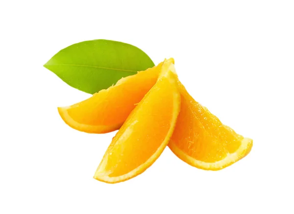 Čerstvá pomerančová klíny — Stock fotografie