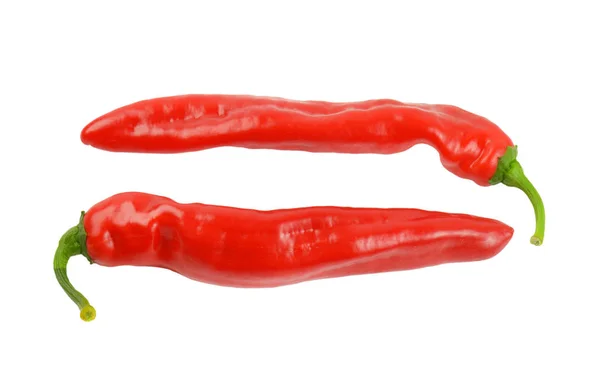 Két piros paprika — Stock Fotó