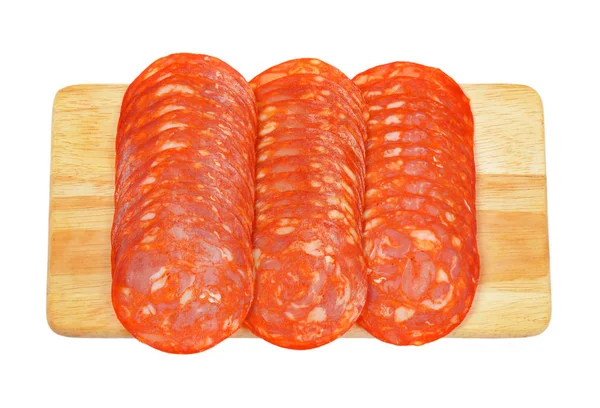 Chorizo salam dilimleri — Stok fotoğraf