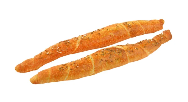 Uzun gevrek ekmek rulo — Stok fotoğraf