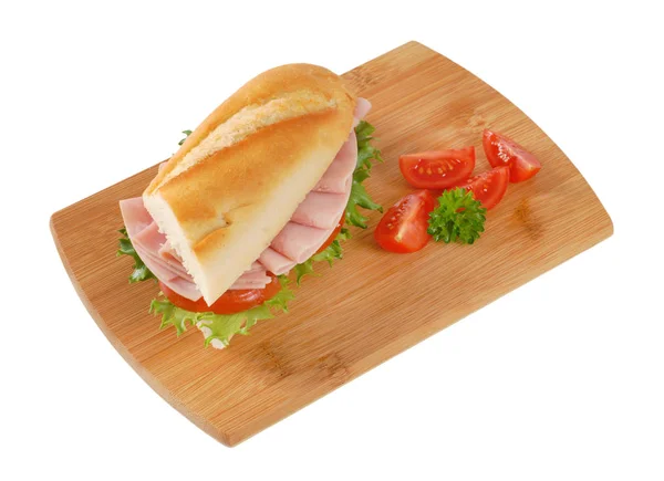 Färsk smörgås med skinka — Stockfoto