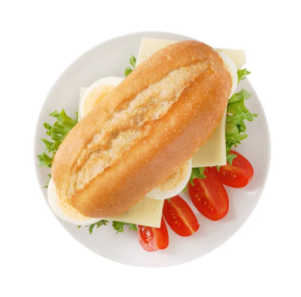 Sandwich mit Eiern und Käse — Stockfoto