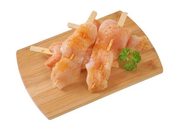 Fresh chicken skewers — Stock Photo, Image