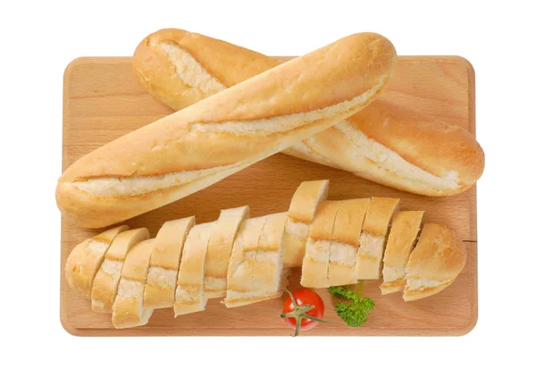 Whole and sliced baguettes — Stock Photo, Image