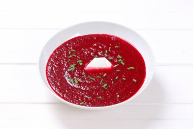 Pancar kremalı çorba.