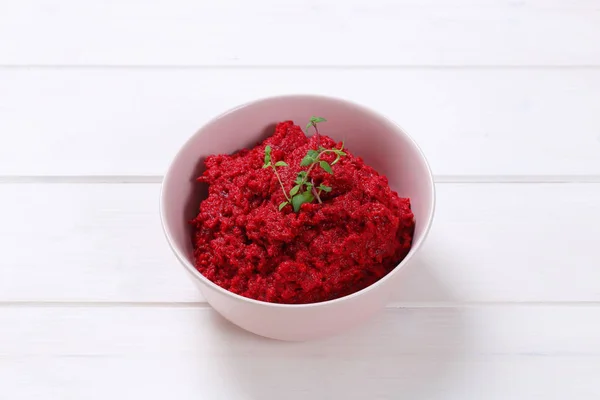 Fresh beetroot puree — Stock Photo, Image