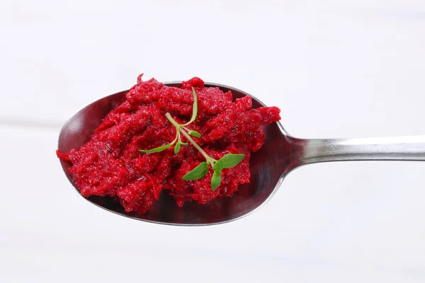 Fresh beetroot puree — Stock Photo, Image