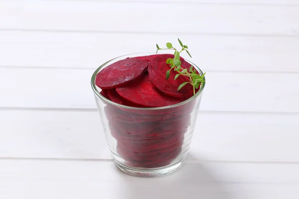 Thin slices of beetroot — Stock Photo, Image