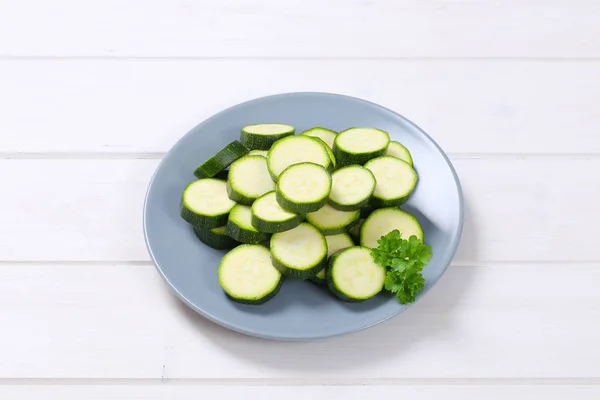 Skivad grön Zucchini — Stockfoto