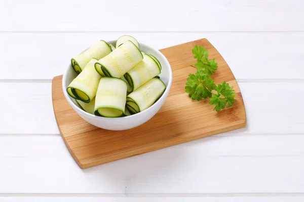 RAW zucchini remsor — Stockfoto