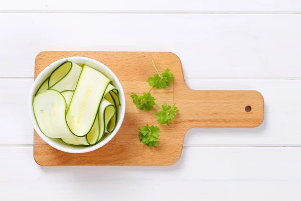 Raw zucchini strips — Stock Photo, Image