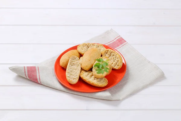 Plate of crispy rusks — Stock Photo, Image