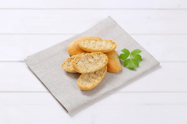 Mucchio di fette biscottate croccanti — Foto Stock