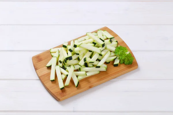 Zucchini cut into strips — Stock Photo, Image