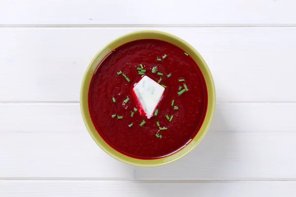 Beetroot cream soup — Stock Photo, Image