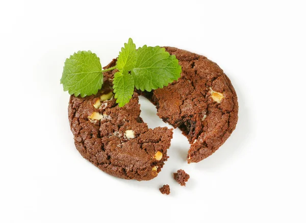 Choklad-nötpålägg fudge cookie — Stockfoto