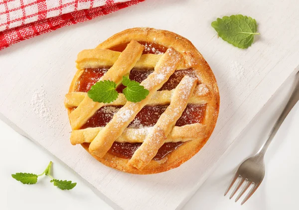 Lattice jam tart — Stock Photo, Image