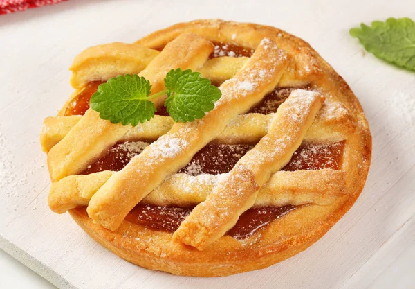 Lattice jam tart — Stock Photo, Image