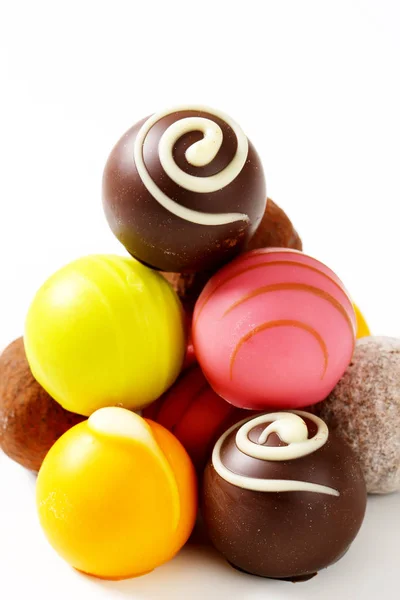 Assorted truffles and pralines — Stock Photo, Image