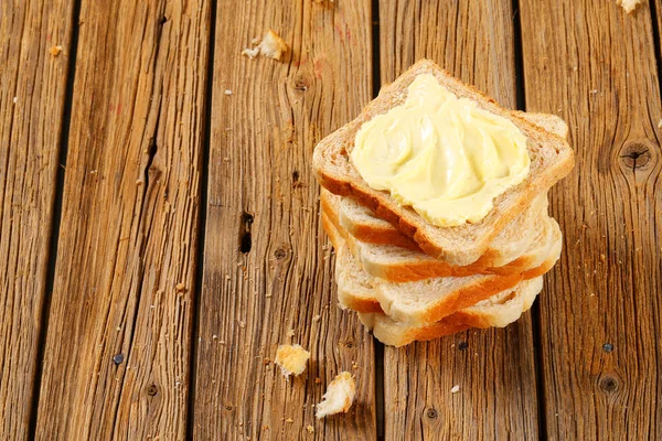 Sandwich bread with butter — Stock Photo, Image