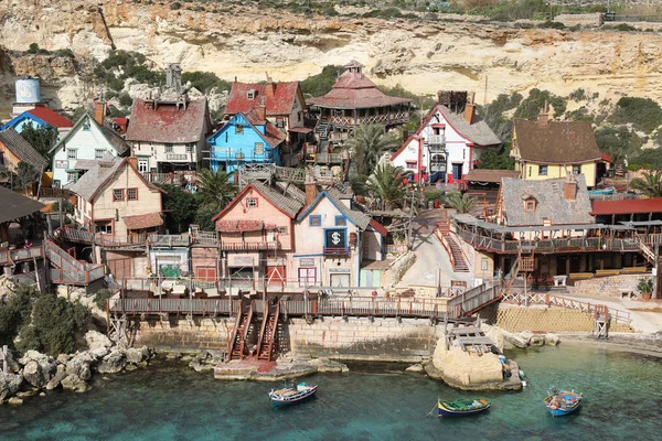 Popeye Village, Anchor Bay, Malta — Fotografia de Stock