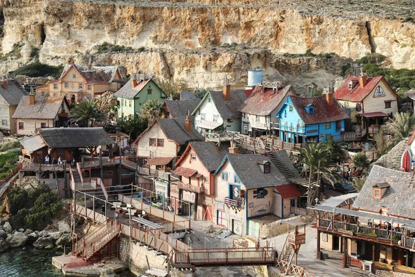 Popeye Village, Anchor Bay, Malta — Stock fotografie