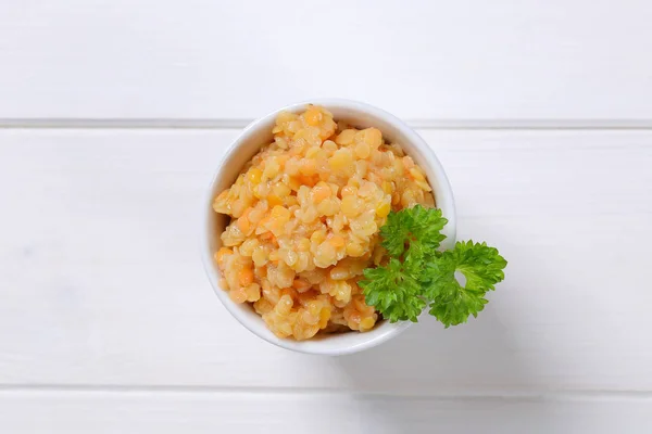 Cooked red lentils — Stock Photo, Image