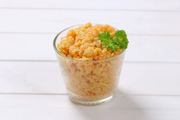 Cooked red lentils — Stock Photo, Image