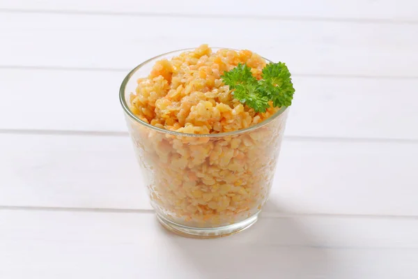 Cooked red lentils — Stock Photo, Image