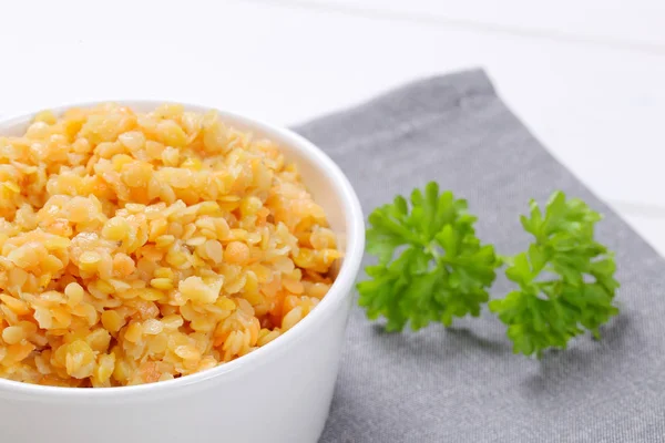 Cooked red lentils — Stock Photo, Image