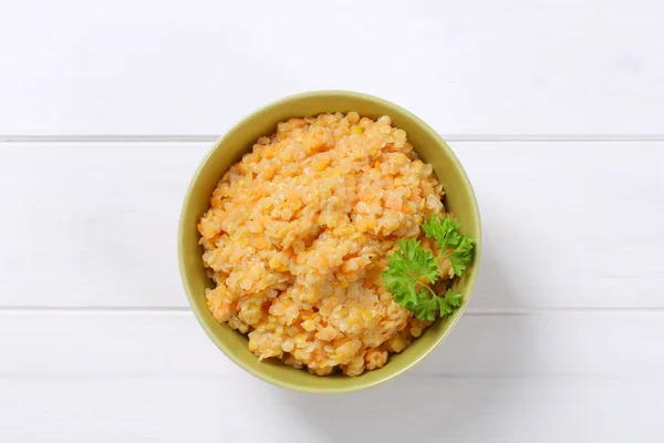 Cooked red lentils — Stock Photo, Image