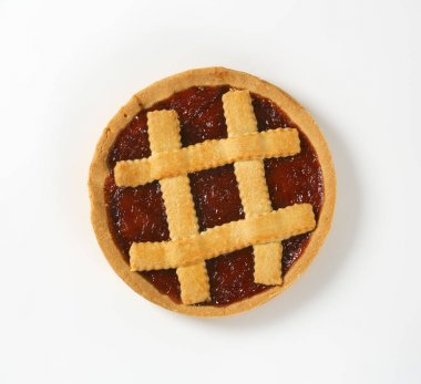 kafes ile çilek reçeli tart