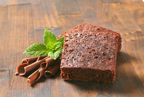 Brownies de chispas de chocolate —  Fotos de Stock