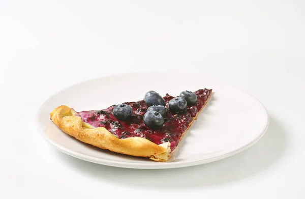 Slice of blueberry tart — Stock Photo, Image