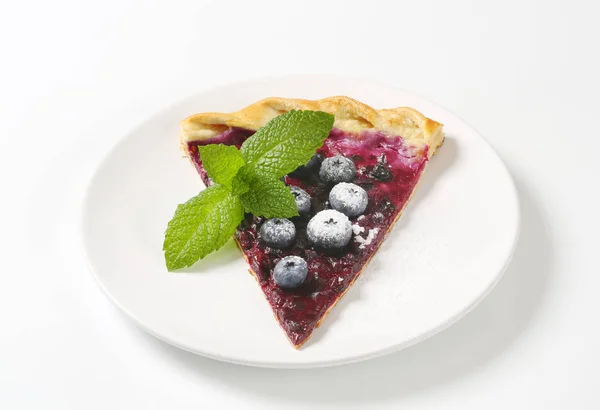 Slice of blueberry tart — Stock Photo, Image