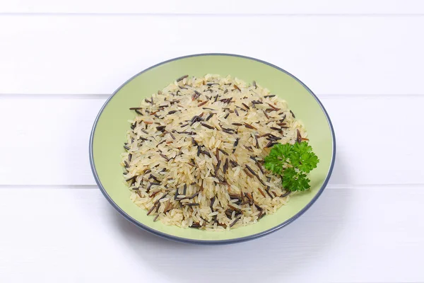 Plaat van wilde rijst — Stockfoto