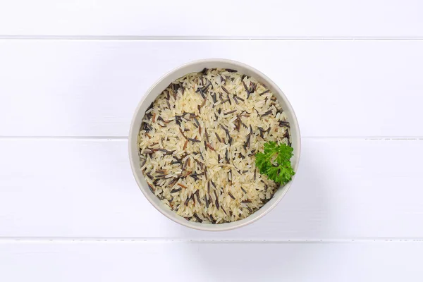 Tigela de arroz selvagem — Fotografia de Stock