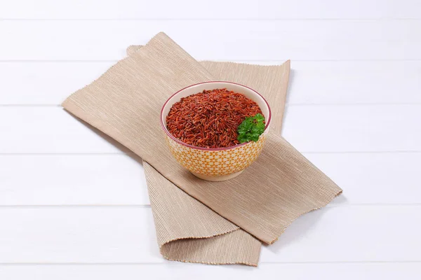 Bowl of red rice — Stock Photo, Image
