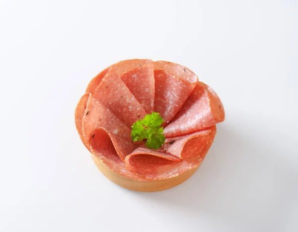 Fette di salame piccante — Foto Stock